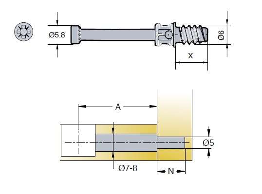 009699-885-K06 Эксцентриковая стяжка, комплект (009699+009443) – купить в  Москве с доставкой