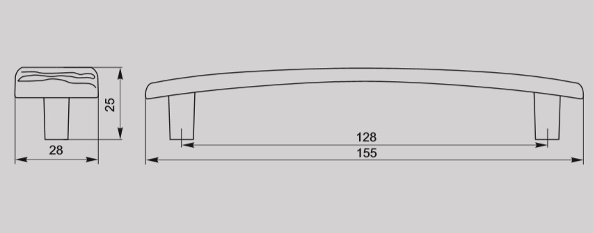 Ручка-скоба FS-189 128 Cr глянцевый (ТЗ) - 1