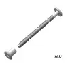 522KT06000A2 Комплект винт М6 Х 80 и гайка M6 X 12, ALU.A2 ARG анодированный алюм.