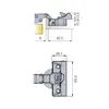 Петля T-type Glissando с доводчиком 120/45/0 мм с системой ускоренной сборки Easy-fix арт.701-0UT4-054-00