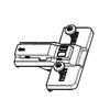 244-0955-650-00 Монтажная планка петли S-type F4 мм с дюбелем (для петли 248-0951-650)