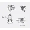 Футорка, M6, 9х8мм, серия 153, металл арт.153-6010-208A-WZ