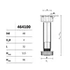 Ножка-опора регулируемая 96 мм Kum-Plast арт.464100