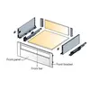 Соединитель фронтальный для ящиков Tekform slimline+ DW145, белый арт.656-8337-350-00