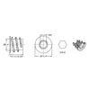 Футорка, M6, 13х8,5мм, серия 153, металл арт.153-3391-205A-WZ