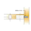 Дюбель мебельный Titus System 6 Quickfit-Expando темно-серый 5x11,5 мм. арт. 006576-880-001