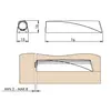 Корпус с планкой для толкателя Cubo, для шурупов по дереву, белый арт.962.CS00.01.00
