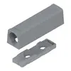 956.1201 R7036 Держатель толкателя TIP-ON для дверей, короткий, прямой, серый