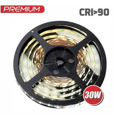 R-2835-300-20-40K-90-02 LED лента PREMIUM 300 LED 2835 IP20  8 мм 4000К 30W CRI>91