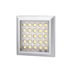 SQUARE-XL-AL-60K-01 Светильник LED SQUARE XL, 2,0W 12VDC 25LED 3000К, провод 2 м, алюминий