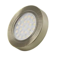 OVAL-2W-AN-DY-40K-01 Светильник LED OVAL накладной  2,0W 12VDC 4000K, провод 2 м, антик