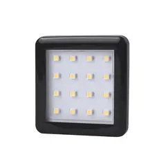 SQUARE2-CZ-40K-01W Светильник LED SQUARE 2, 1,5W 12VDC 16LED 4000К, провод 2 м, черный