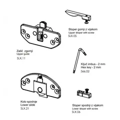 SLX.A001.03 Комплект крепежа для раздвижных дверей