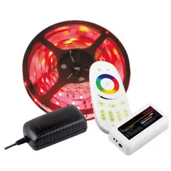 ZLD-RGB-5M-02W Комплект лента RGB 150 LED IP20 5m 10 мм, пульт RF RGB на 4 зоны блок питания PLD 38W/5m