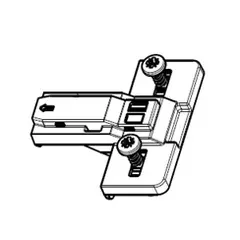 244-0955-650-00 Монтажная планка петли S-type F4 мм с дюбелем (для петли 248-0951-650)