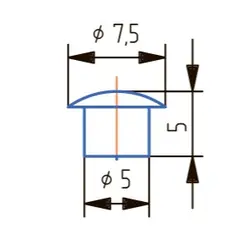 Заглушка D5мм прозрачная