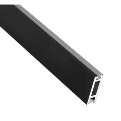 PROF-REL-S-CZ-OP-2M Профиль Reling Slim 2 м, черный, молочный рассеиватель