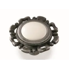 Ручка-грибок FB-033 000 олово старое/белый (ТЗ)