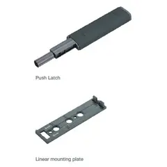 915-0X59-383-00 Толкатель Push Latch TeraBlack с прямой пластиной СНЯТ С ПРОИЗВОДСТВА