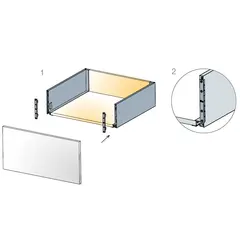 Кондуктор с лого для ящиков Tekform slimline 145 мм, черный арт.655-8018-390-00