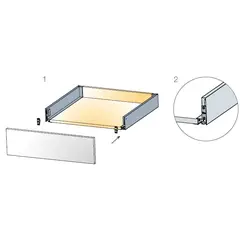 Кондуктор с лого для ящиков Tekform slimline 70 мм, черный арт.655-8016-390-00
