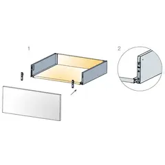 Кондуктор с лого для ящиков Tekform slimline 100 мм, черный арт.655-8017-390-00