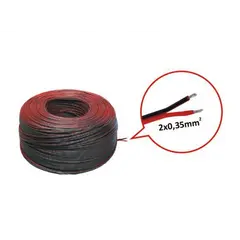 PRZ-MET-2X0,35CZARNY Провод LED 2x0,35mm2, бухта 100 м, черный