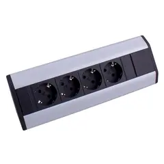 CORNERBOX-ALU-4DE Удлинитель CORNER BOX 4xSchuco(розетка), алюм, провод 1,8 м