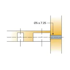 Дюбель мебельный Titus System 6 Quickfit-Expando темно-серый 5x7,25 мм. арт. 006627-880-001