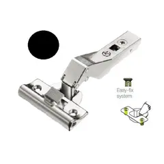 701-0C56-668-00 Петля T-type Noir Glissando угловая (45) с доводчиком 110/48/17 мм и cистемой ускоренной сборки Easy-fix
