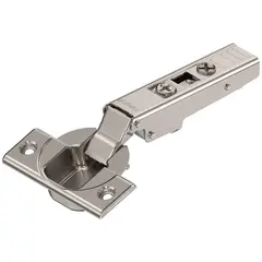 70T3550.TL Петля Clip top стандартная 110°, накладная, без пружины, чашка петли: на шурупы, никель