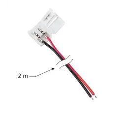 MO-LF08-2M-D1 Коннектор для LED ленты 8 мм, провод 2 м, оцинкованные концы
