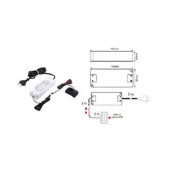 U12-033-SP-2C0-4W6 Блок питания LED STANDARD PLUS 33W 12VDC, черный провод 6 м, разветвитель 6 гнезд