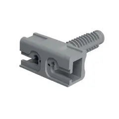 ZE03PGR Полкодержатель потайной Zer0, h=10,8 мм, фиксатор, пластик серый RAL7045