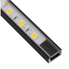 PROFIL-LINEM-TR-2M-C Профиль для LED ленты PROFIL LINE MINI 2 м черный, прозрачный рассеиватель