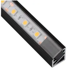 PROFIL-MN-3LM-TR-2C Профиль для LED ленты PROFIL TRI-LINE MINI 2 м черный, прозрачный рассеиватель