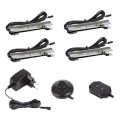 Подсветка торцевая голубая (4 светильника) Арт.2363 (ZZ-KLIP-LED-4PNI-M0S)