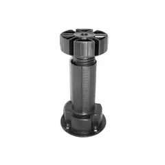 Опора кухонная неразборная регулируемая 100мм, черная арт.ОНЧ100-200