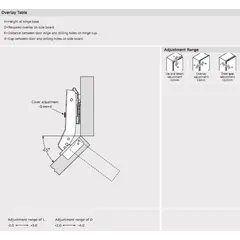 Петля 896 с доводчиком, угол 45, 48мм, чашка с винтами, Никель арт.896-0B12-733