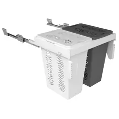 596 Корзина для белья выдвижная, 60 л (2х30), шкаф 600мм