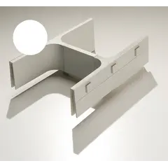 Левая сторона рамки для закрывания выреза сифона Banio Ninka, белый арт.5011.11.20071