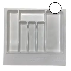 Лоток 600 мм белый, ПС, насечки с обратной стороны (Лоток 600 бел ПС)