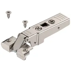 70T950A.TL Петля Clip top для алюминиевых рамок 95°, накладная, без пружины, чашка петли: на шурупы, никель