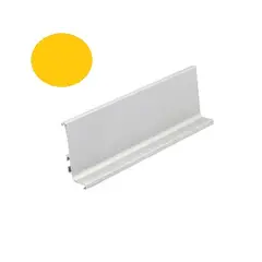 Профиль горизонтальный L-образный, золото анодированный с брашировкой 4200мм арт.PR.03.4464.02.Gold