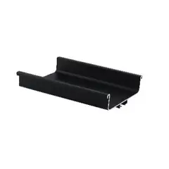 Профиль горизонтальный С-образный, черный анодированный с брашировкой 4200мм арт.PR.03.4466.02.BL