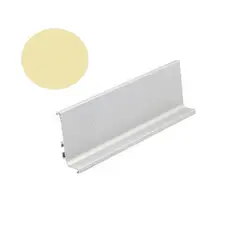 Профиль горизонтальный L-образный, шампань анодированный с брашировкой 4200мм арт.PR.03.4464.02.CH