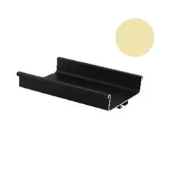 Профиль горизонтальный С-образный, шампань анодированный с брашировкой 4200мм арт.PR.03.4466.02.CH