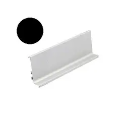 Профиль горизонтальный L-образный, черный анодированный с брашировкой 4200мм арт.PR.03.4464.02.BL