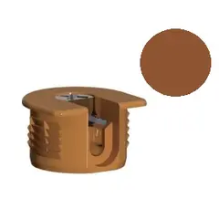 172-6387-823-44202-8003 Стяжка полкодержатель, Д20, для плиты 18мм, уст. сверху, светло-коричневый