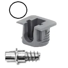 ФД15БШ Полкодержатель с фиксацией и штоком, флиппер, белый